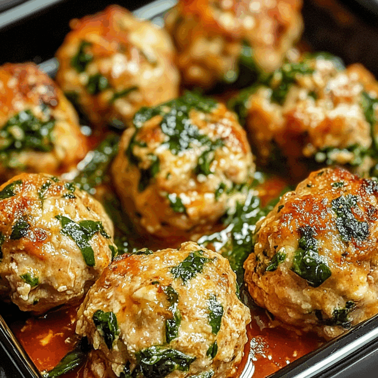 Baked Chicken Ricotta Meatballs with Spinach