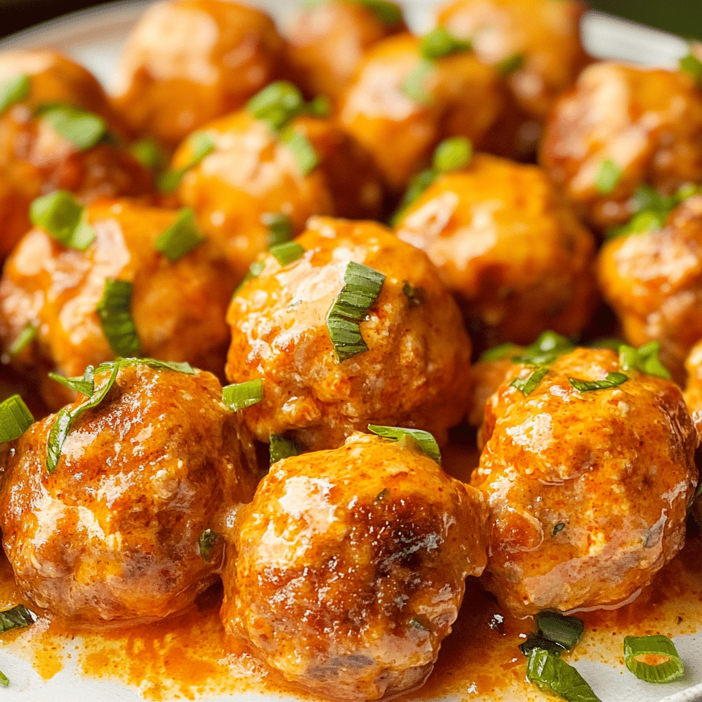 Buffalo Italian Chicken Meatballs