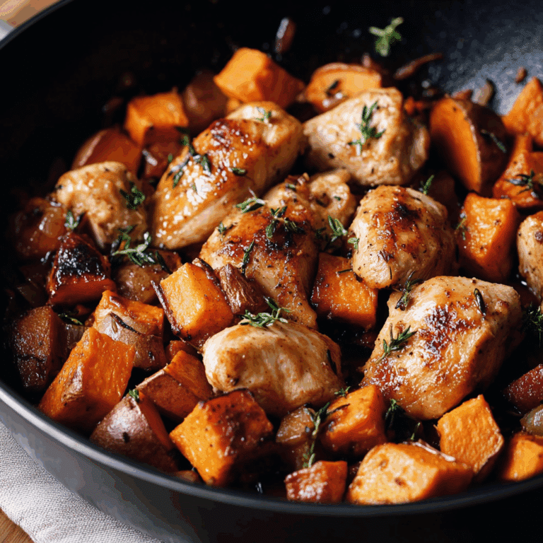 Chicken and Sweet Potato Skillet