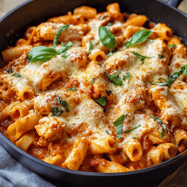 Chicken Parmesan Pasta Skillet