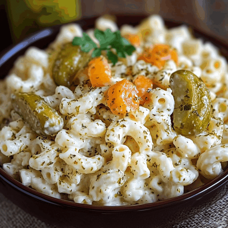 Classic Dill Pickle Macaroni Salad