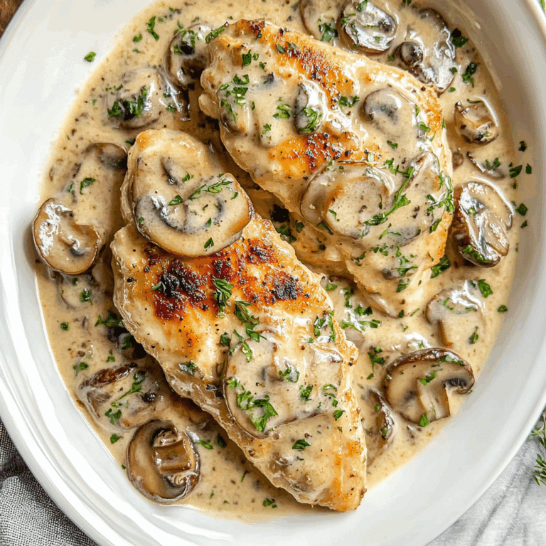 Creamy Mushroom Asiago Chicken