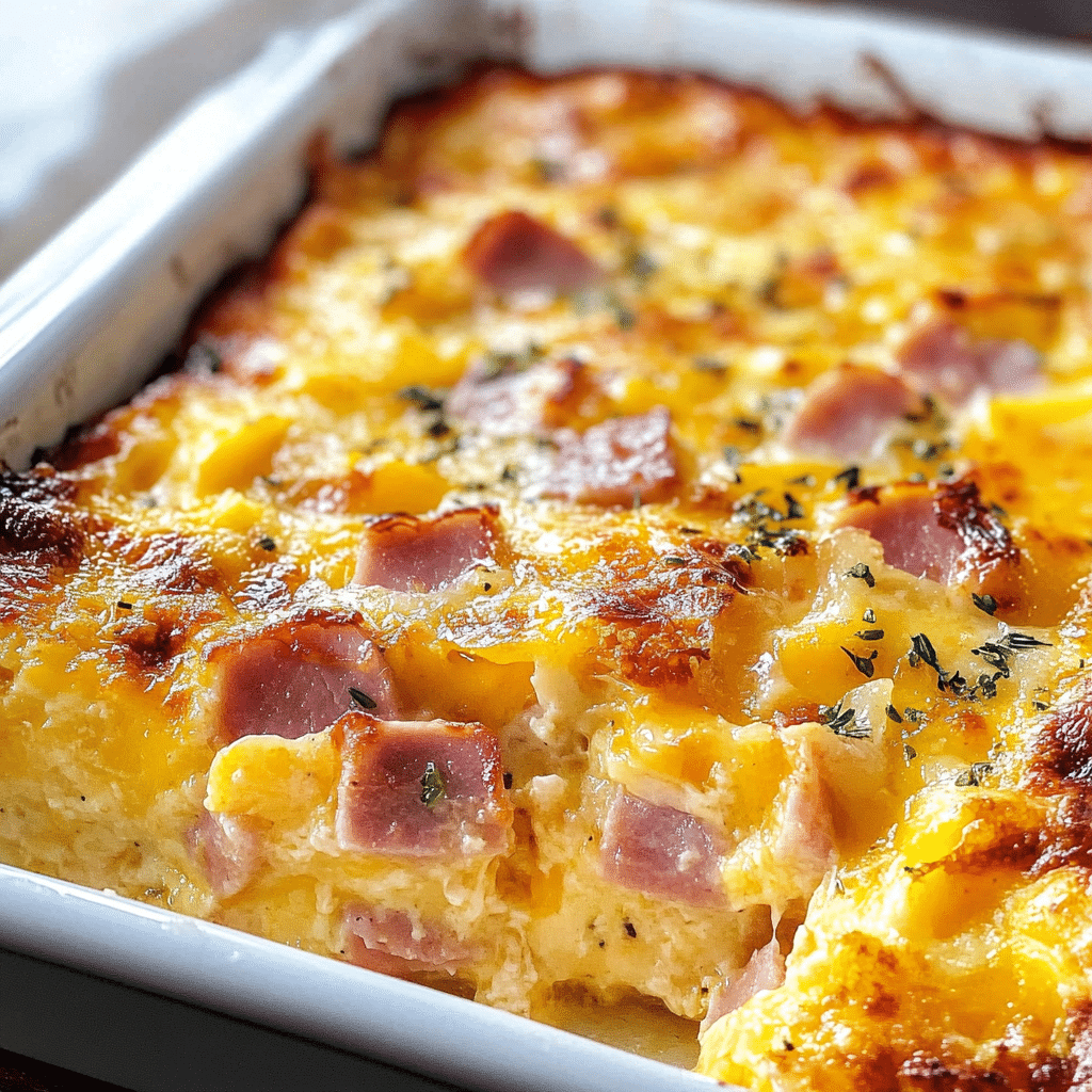 Ham and Cheese Breakfast Casserole