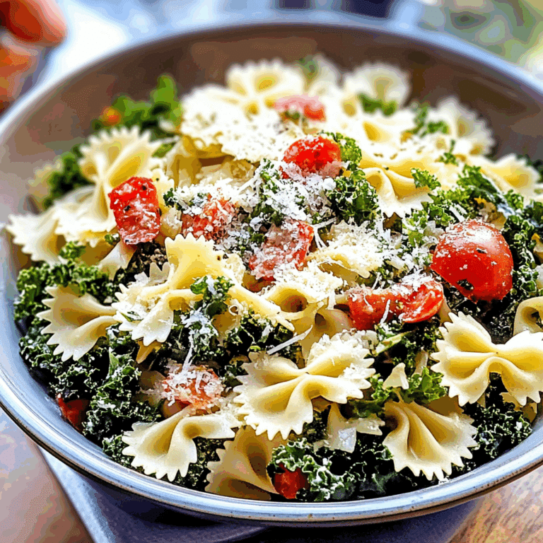 Kale Caesar Pasta Salad