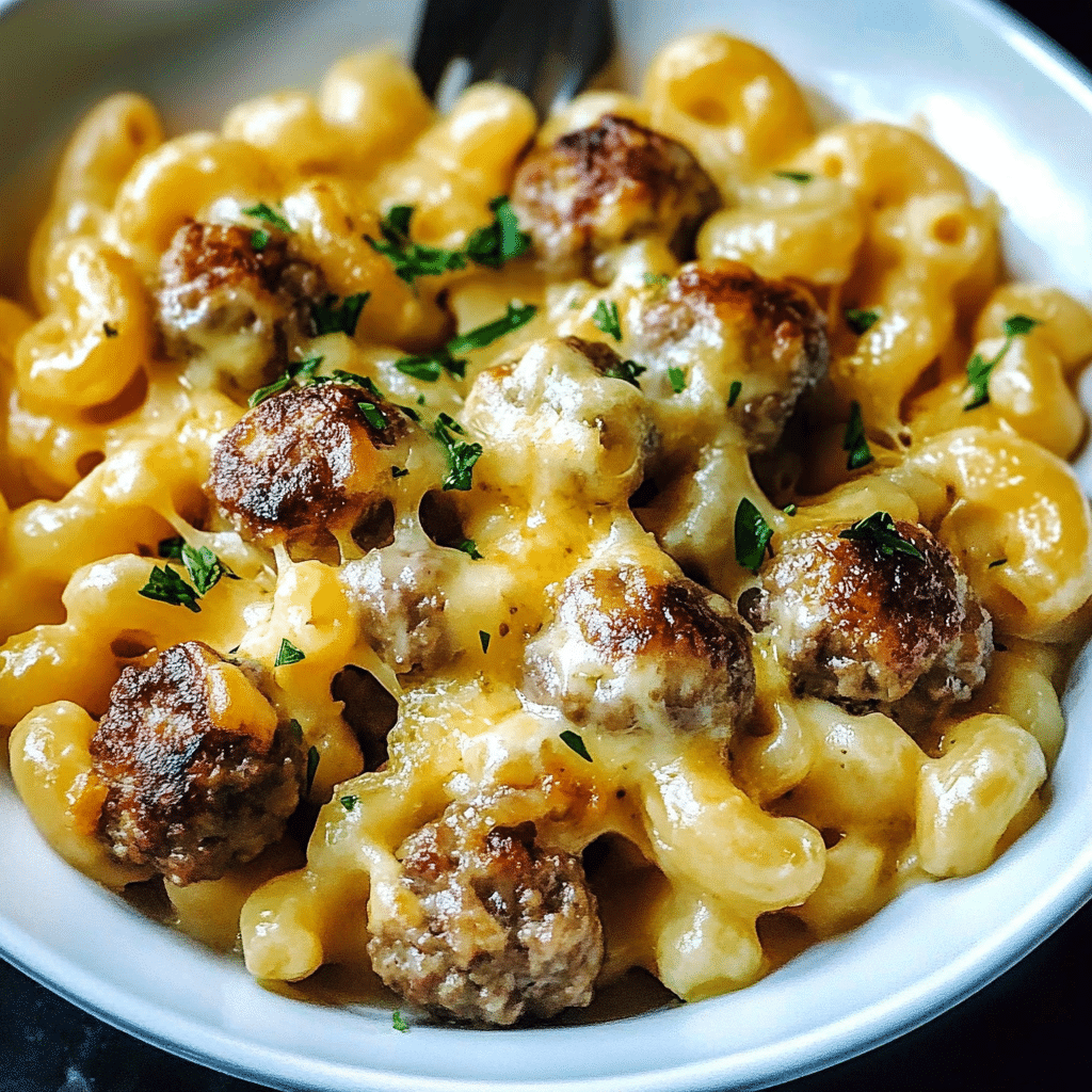 Mini Meatball Mac and Cheese