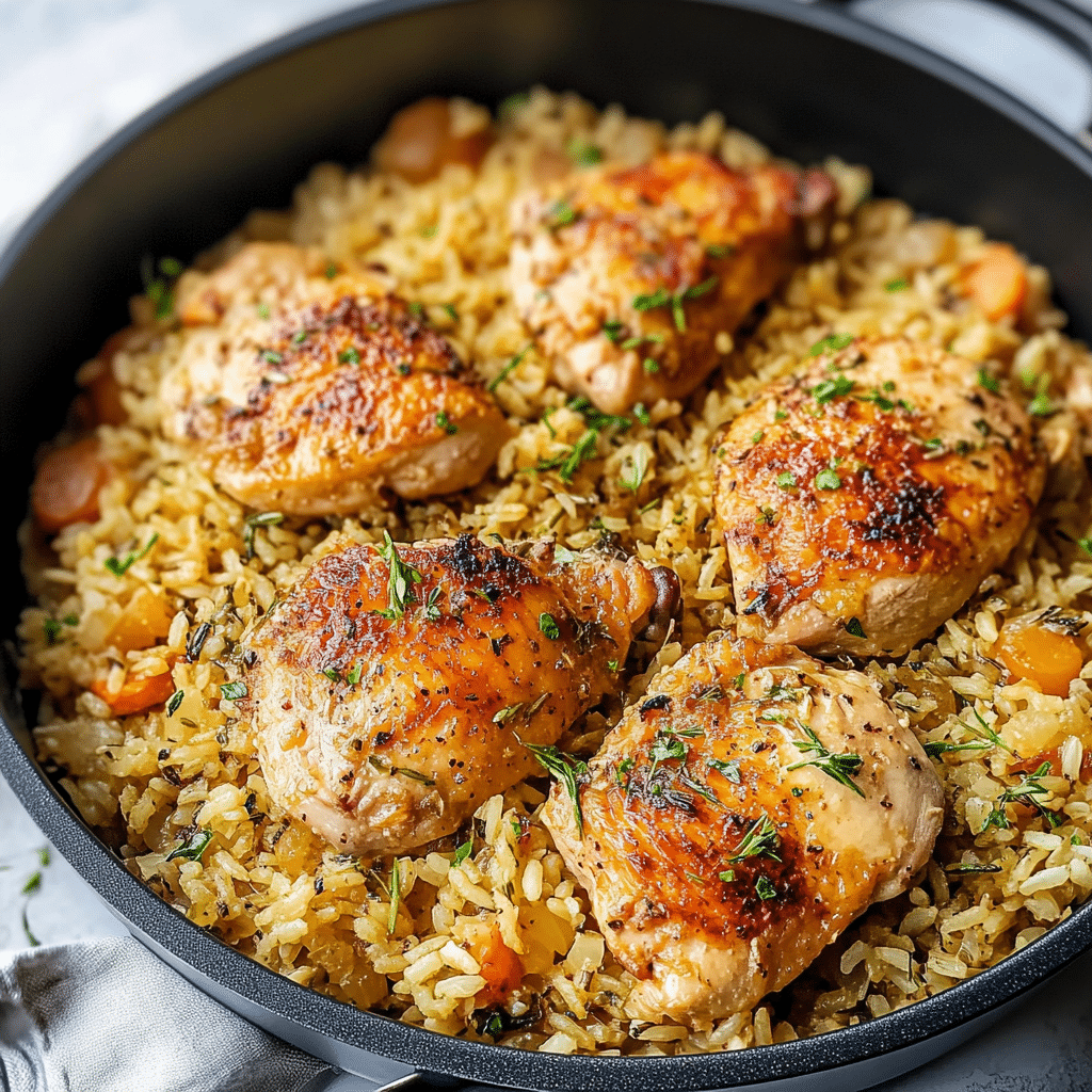 One Pot Chicken and Rice Pilaf