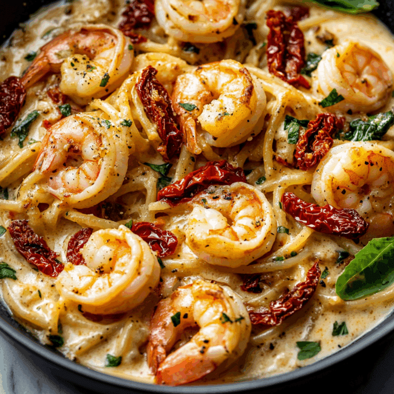 Shrimp Pasta with Sun-Dried Tomatoes & Mascarpone