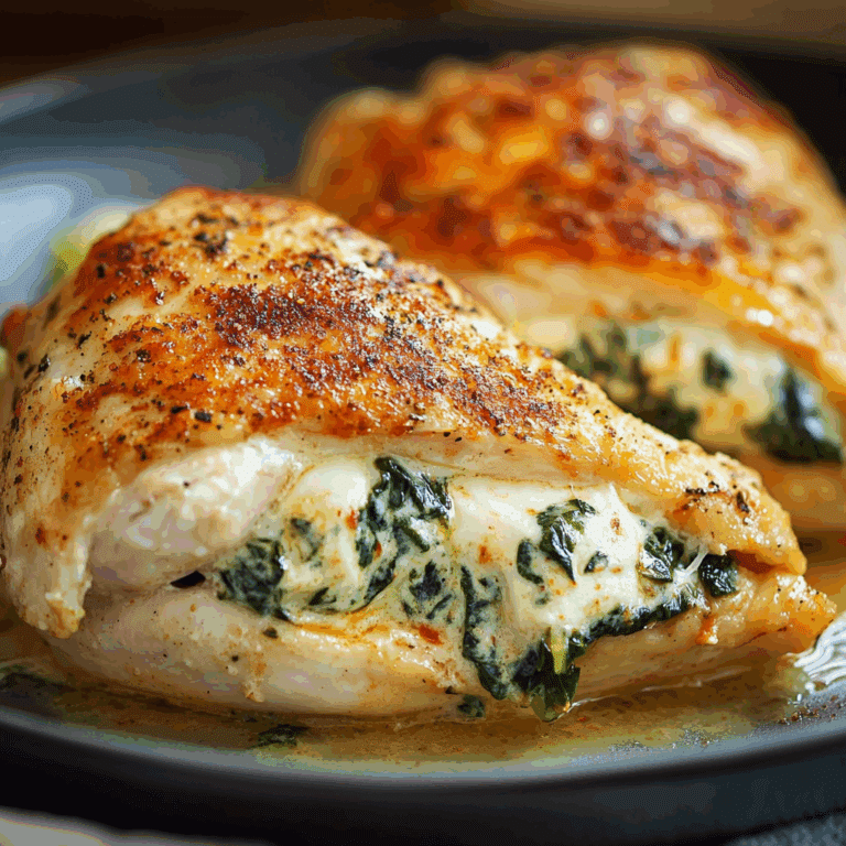 Stuffed Chicken Breast with Spinach & Cream Cheese