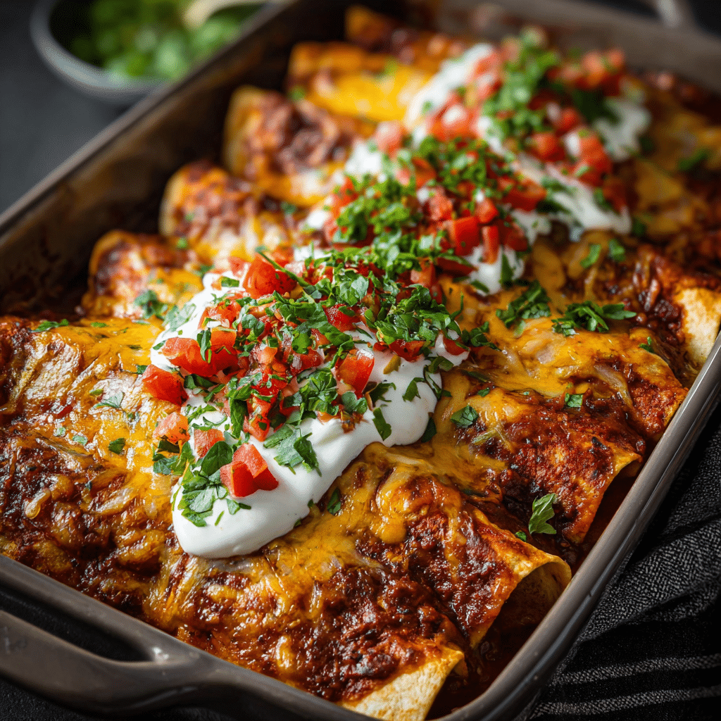 Baked Beef & Bean Enchiladas