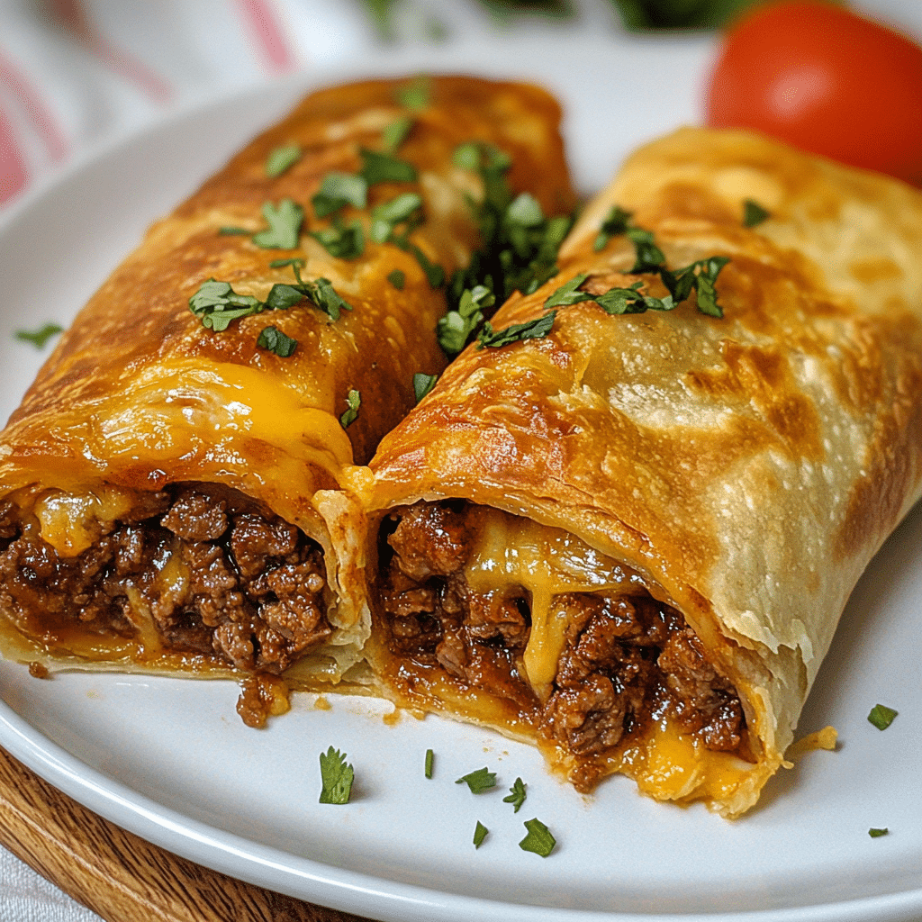 Beef and Cheese Chimichangas