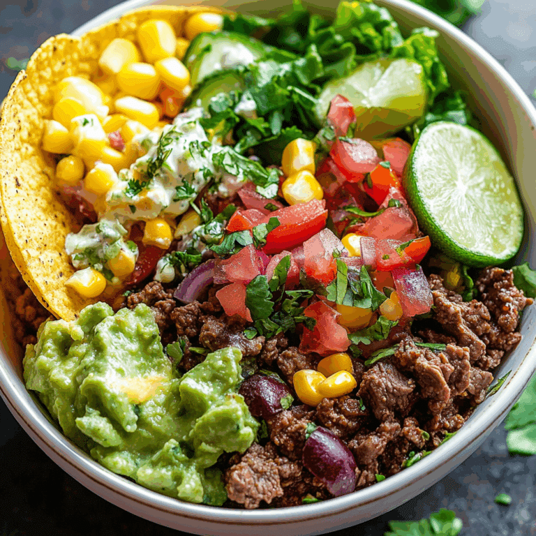Beef Taco Salad Bowls