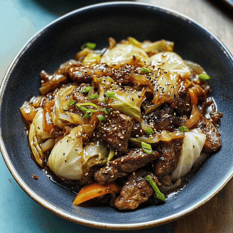Black Pepper Beef & Cabbage Stir Fry