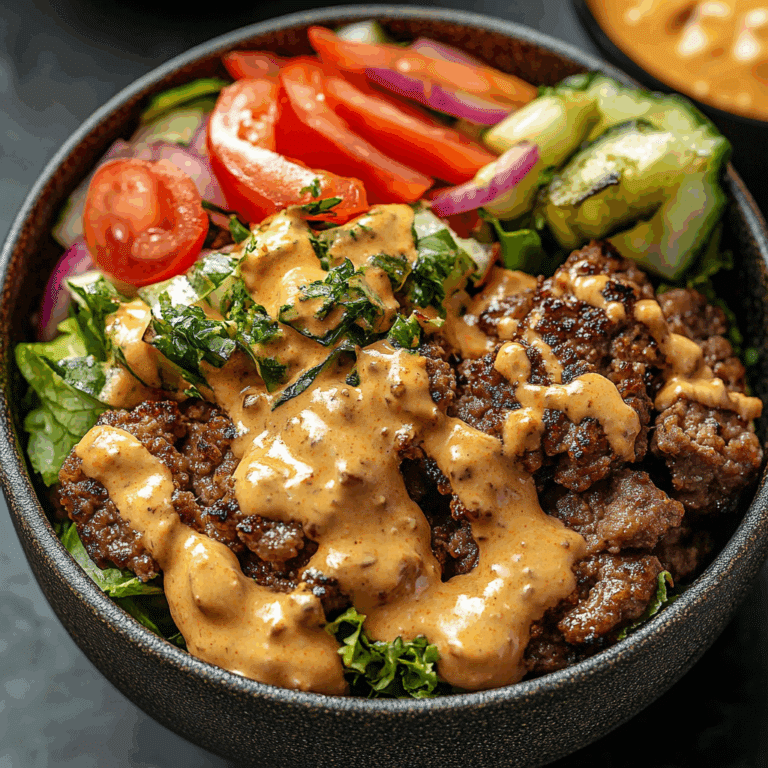 Burger Bowls with Special Sauce