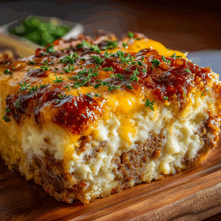 Cheesy Meatloaf with Mashed Potatoes