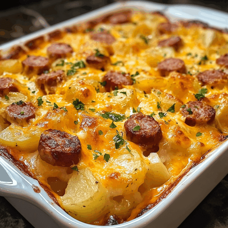 Cheesy Potato & Smoked Sausage Casserole
