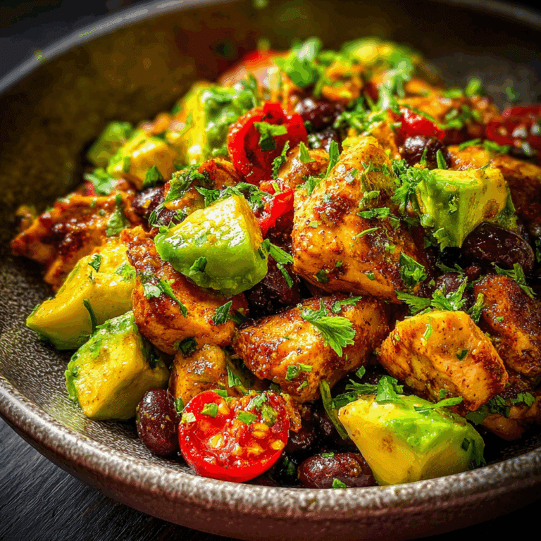 Chicken Black Bean Avocado Salad