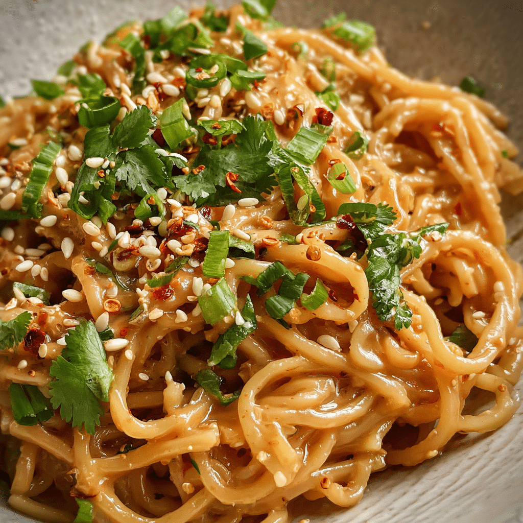 Cold Sesame Noodles with Spicy Peanut Sauce