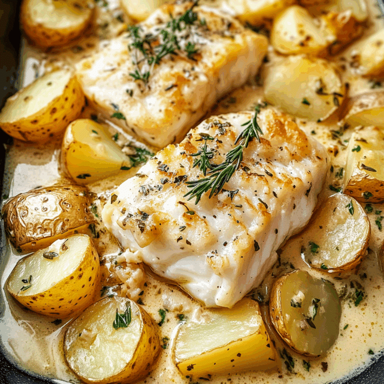 Creamy Cod & Potatoes with Rosemary Sauce
