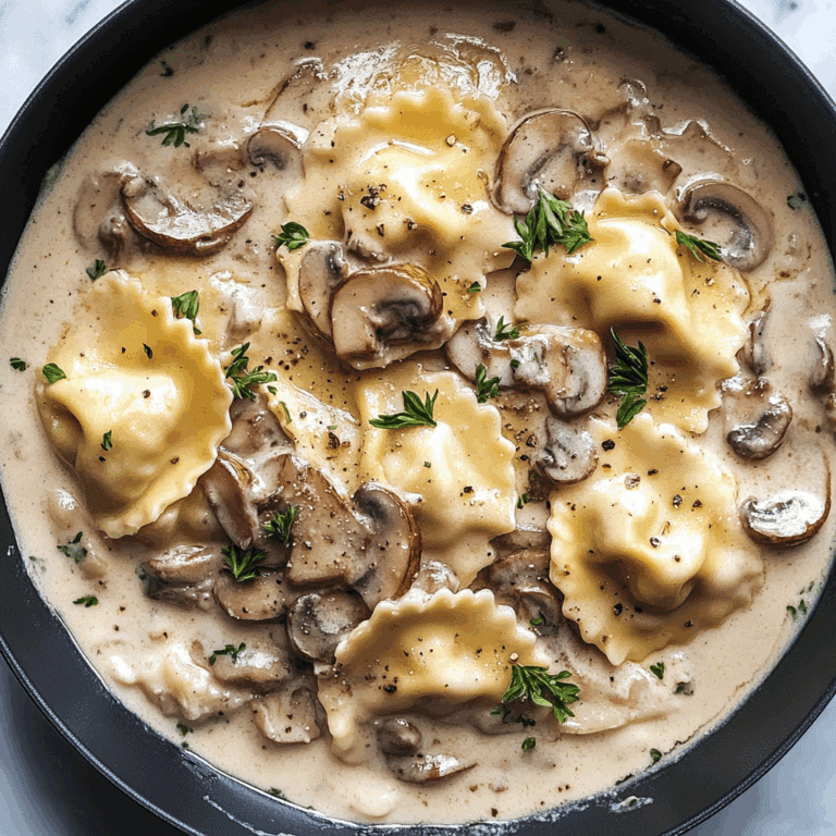 Creamy Mushroom Ravioli Sauce