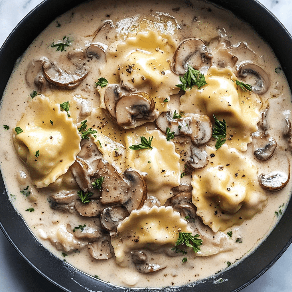 Creamy Mushroom Ravioli Sauce