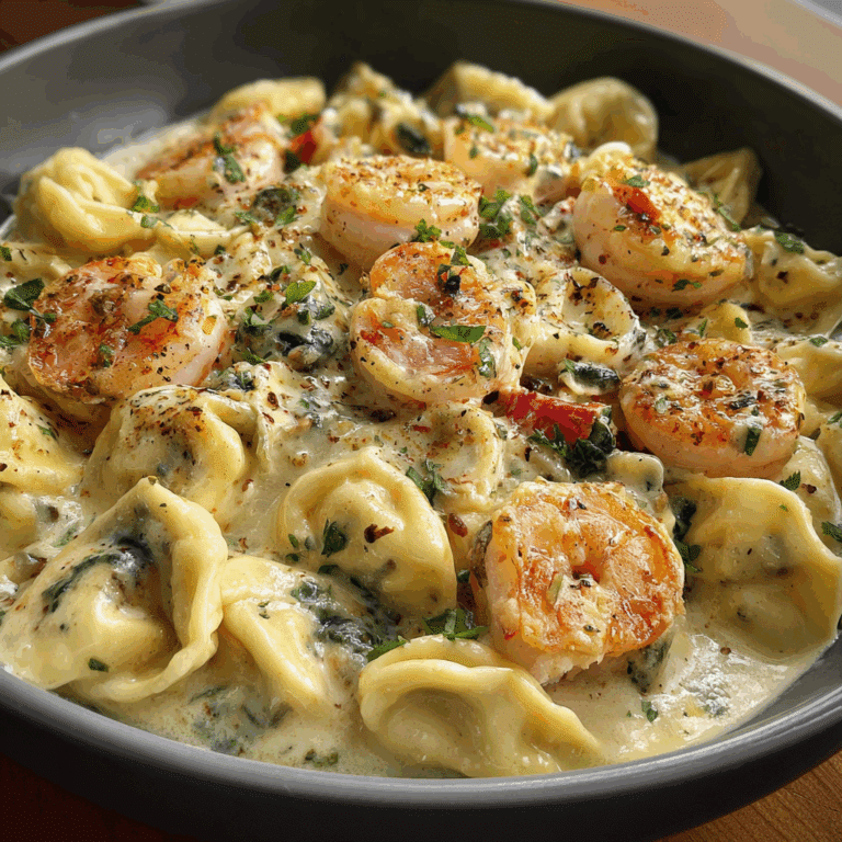 Creole Garlic Alfredo with Cheese Tortellini & Seafood