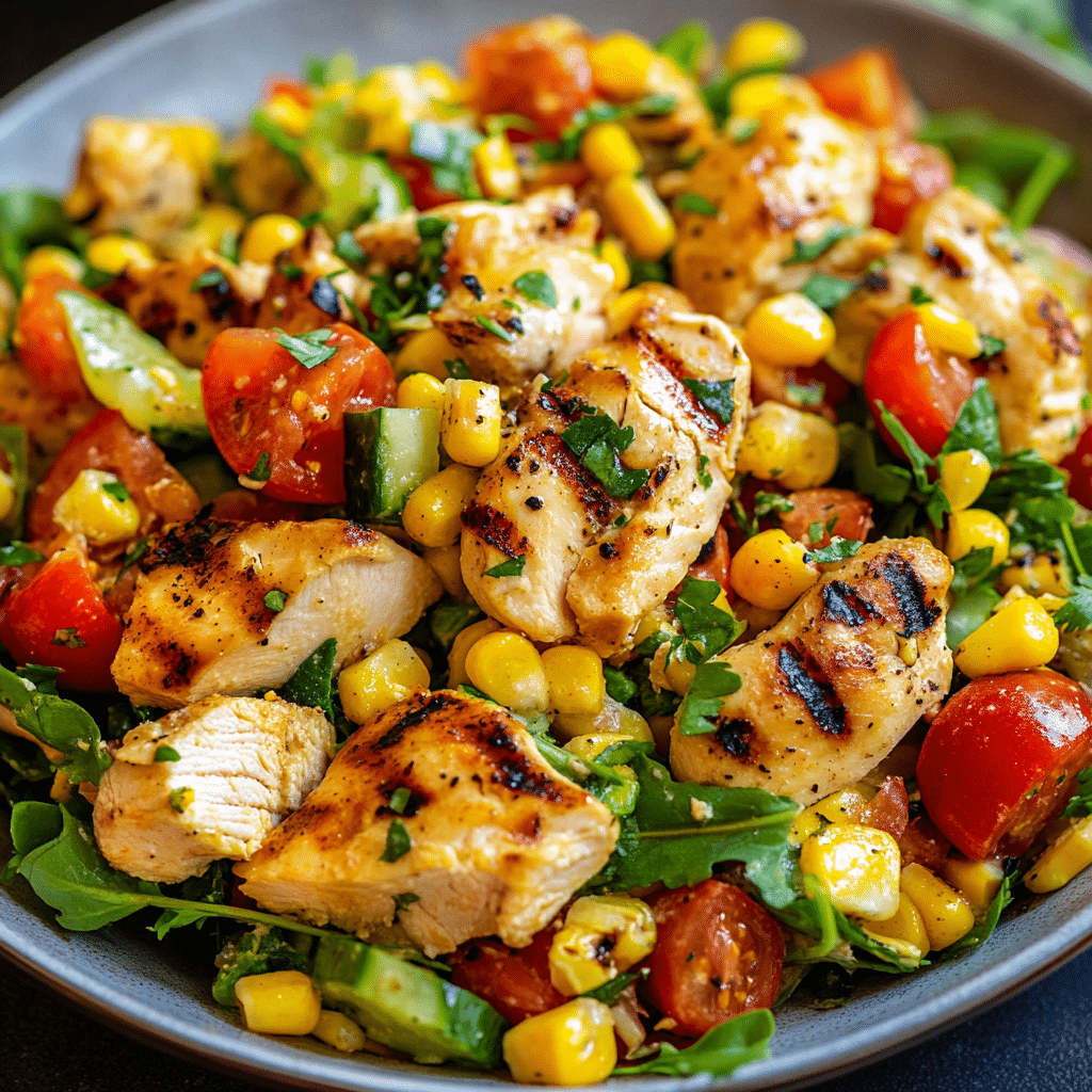 Grilled Chicken and Corn Salad
