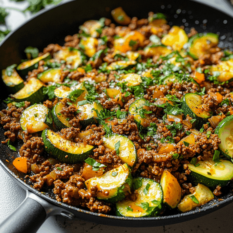 Ground Beef and Zucchini Skillet