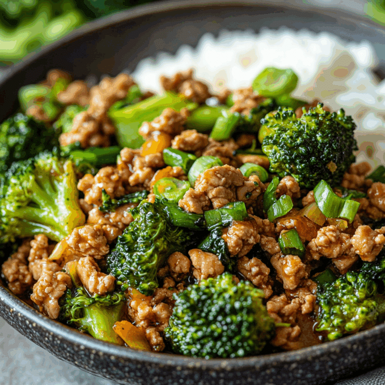 Ground Chicken & Broccoli Stir Fry