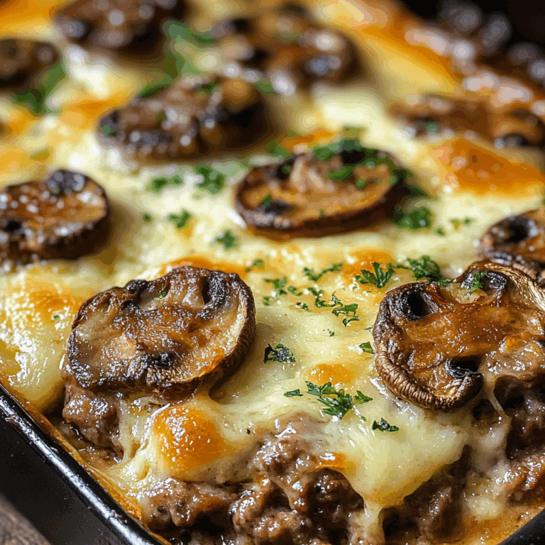 Hamburger Mushroom Bake