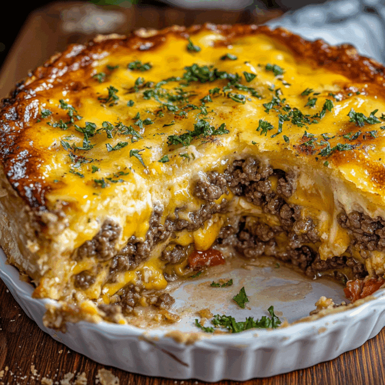 Impossible Cheeseburger Pie