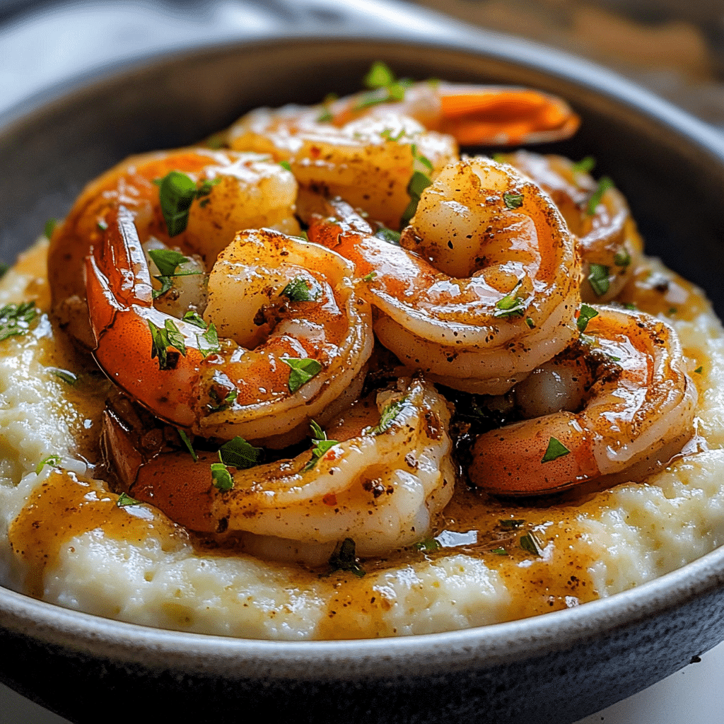 Jerk Shrimp & Cheesy Grits