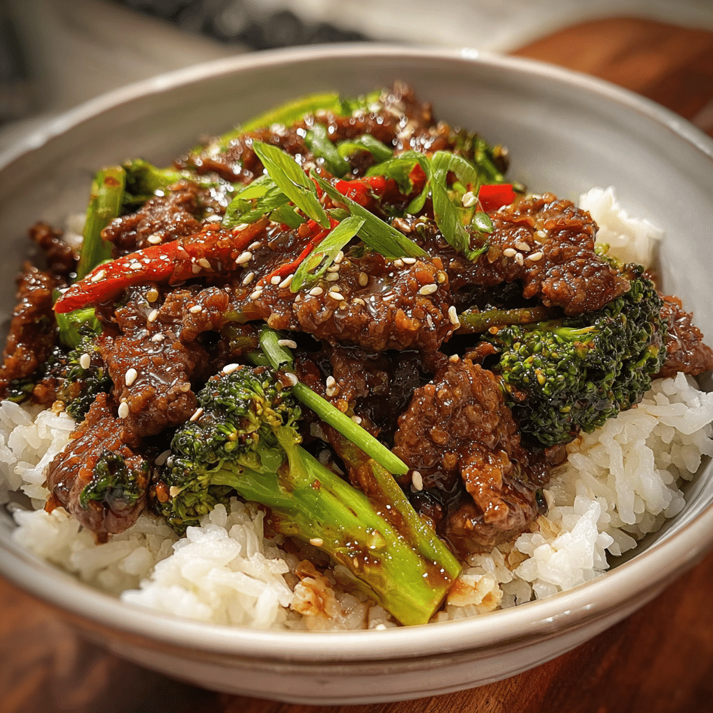 Mongolian Beef Stir-Fry Bowls