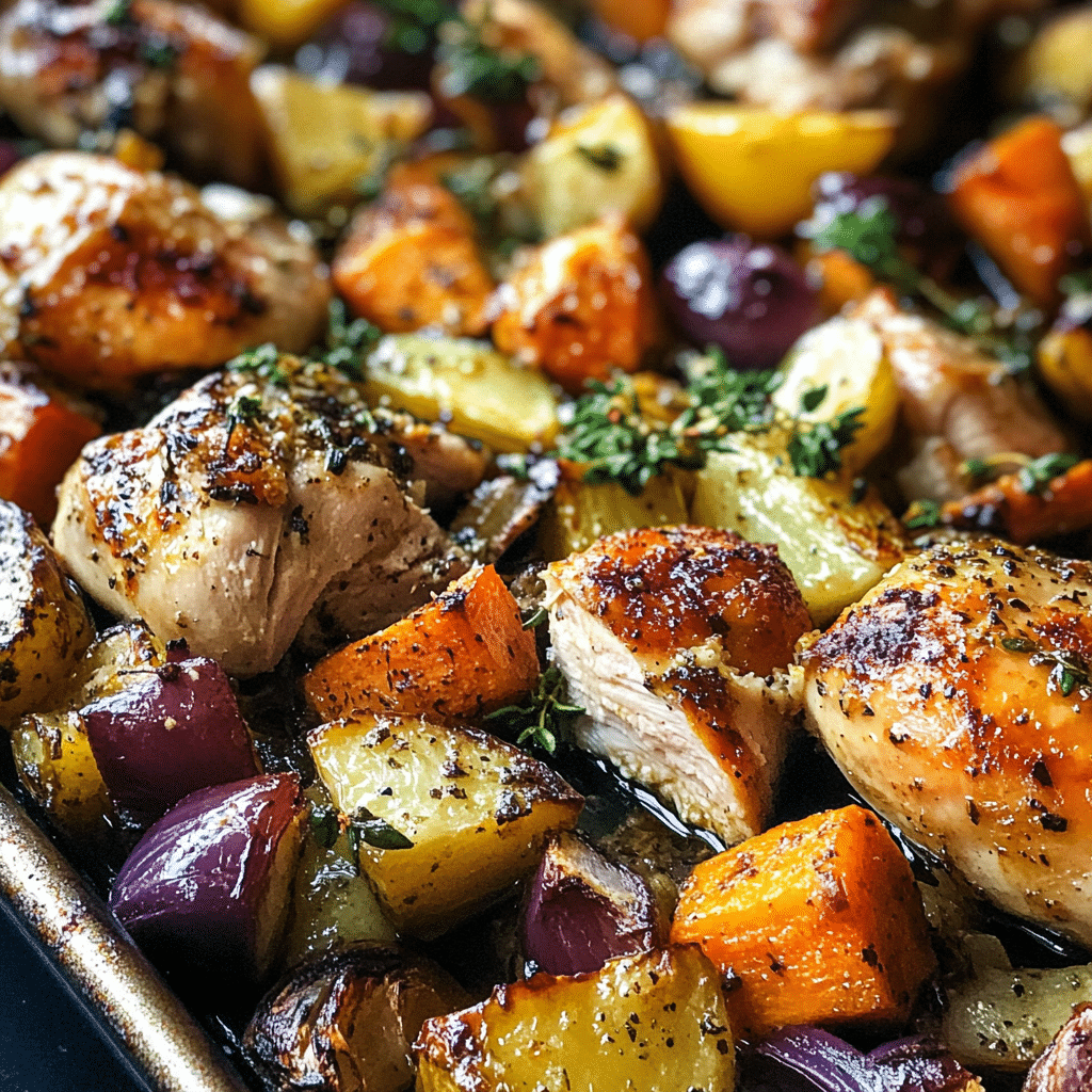 One-Pan Roasted Chicken & Veggies