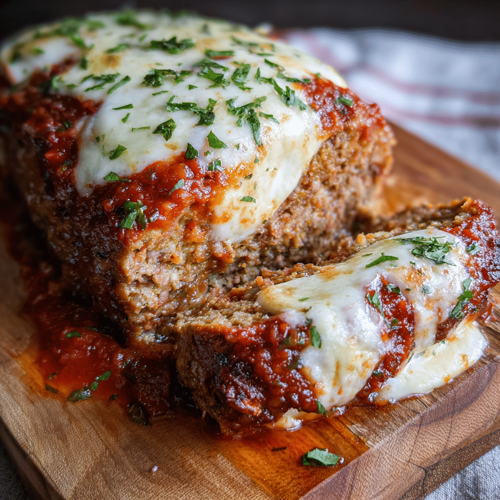 Parmesan Meatloaf with Marinara & Mozzarella