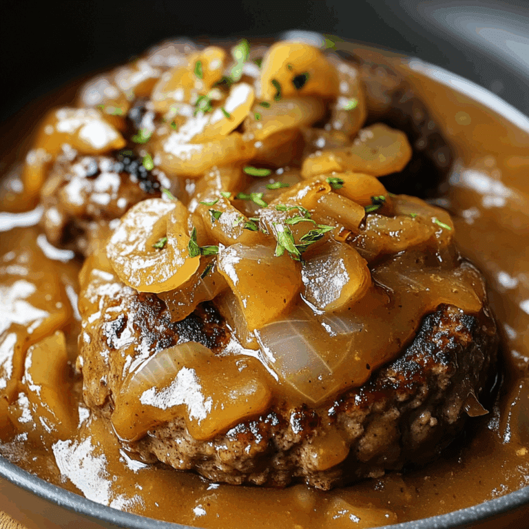 Smothered Hamburger Steak with Onion Gravy