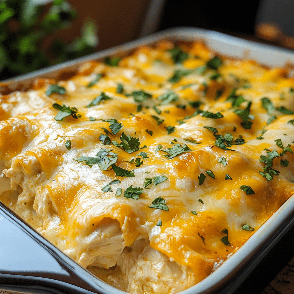 Sour Cream Chicken Enchilada Casserole