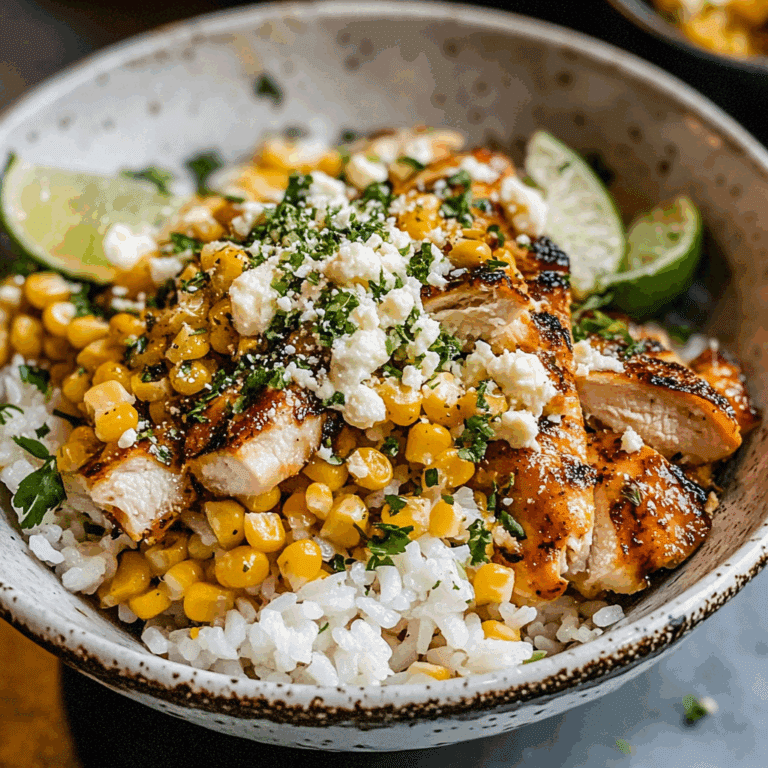 Street Corn Chicken Rice Bowl