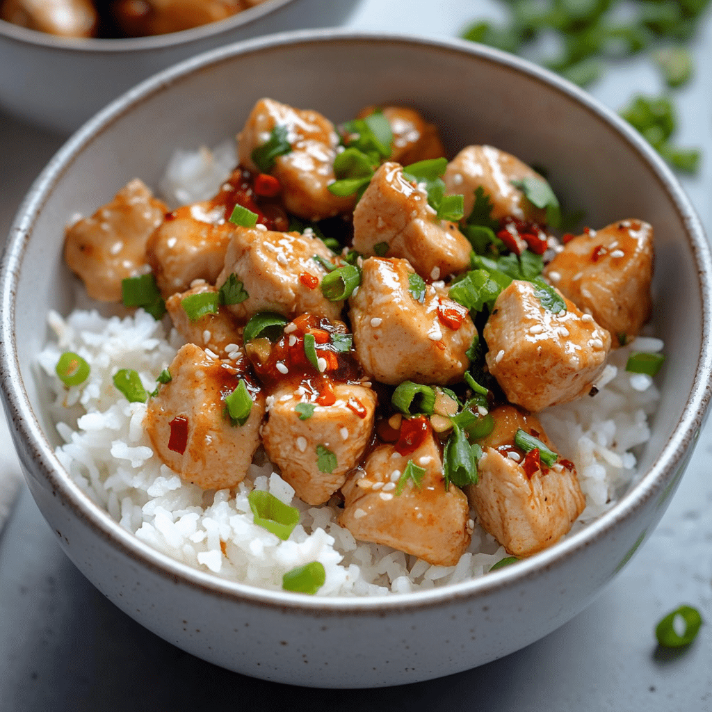 Sweet Chili Chicken Bowls with Coconut Rice