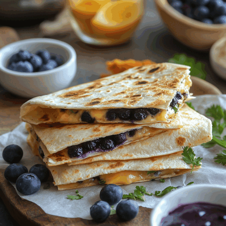 Blueberry Breakfast Quesadilla