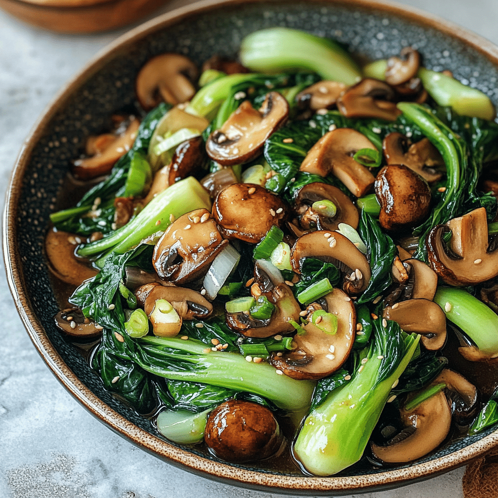 Bok Choy & Mushroom Stir-Fry