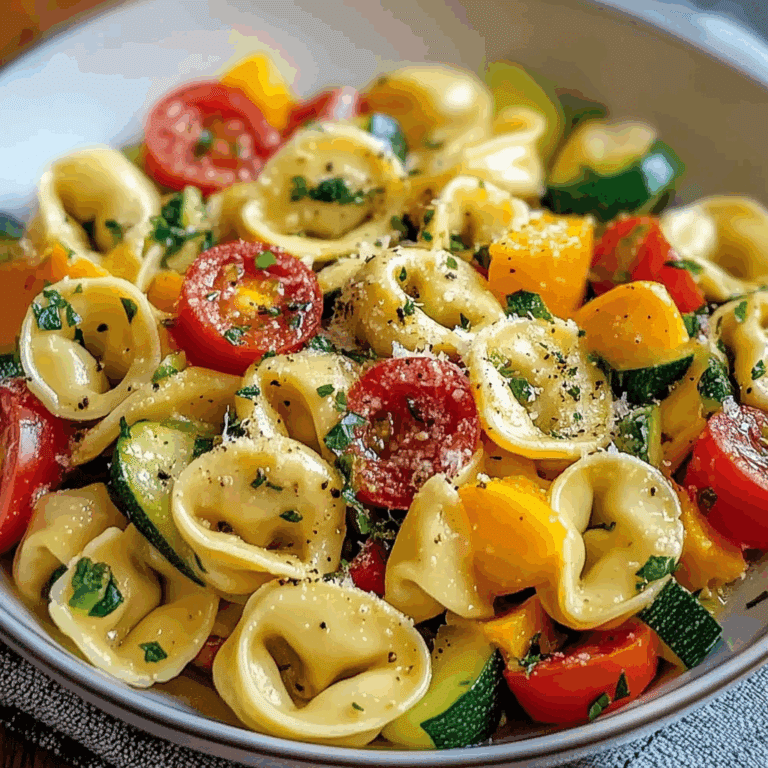 Cheese Tortellini with Summer Veggies Recipe