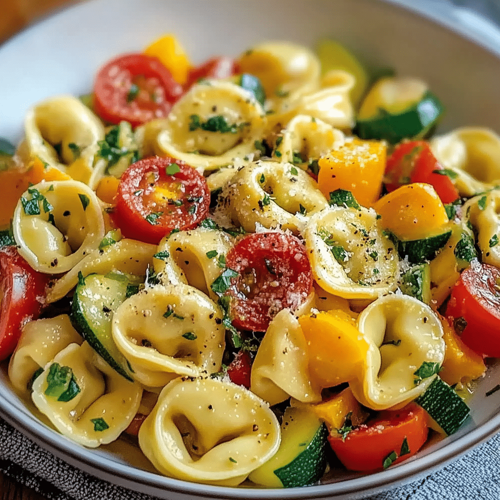 Cheese Tortellini with Summer Veggies Recipe