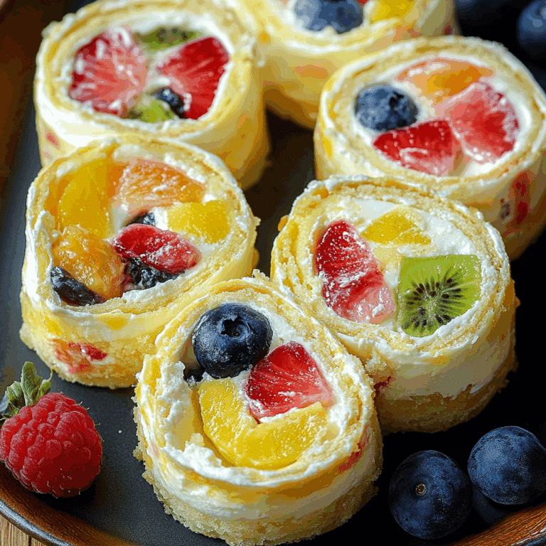 Cheesecake Fruit Salad Roll Ups