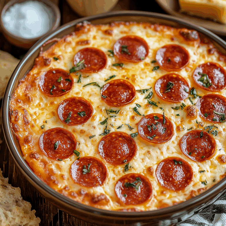 Cheesy Pizza Dip with Pepperoni