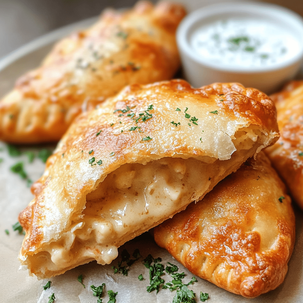 Chicken Alfredo Air Fryer Calzones