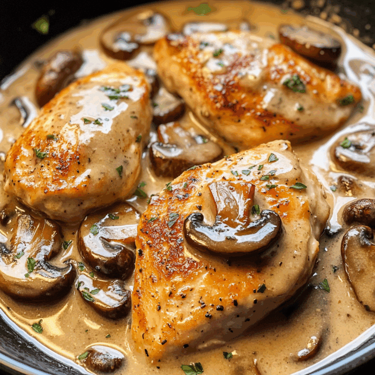 Chicken Marsala with Mushrooms and Creamy Sauce