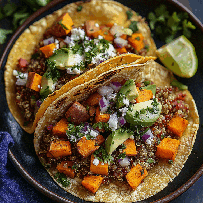 Chipotle Sweet Potato Quinoa Tacos
