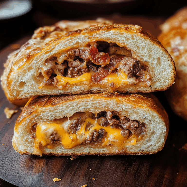 Garbage Bread with Cheesy Bacon & Beef Filling
