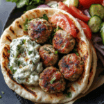 Greek Turkey Meatball Gyro with Tzatziki Recipe