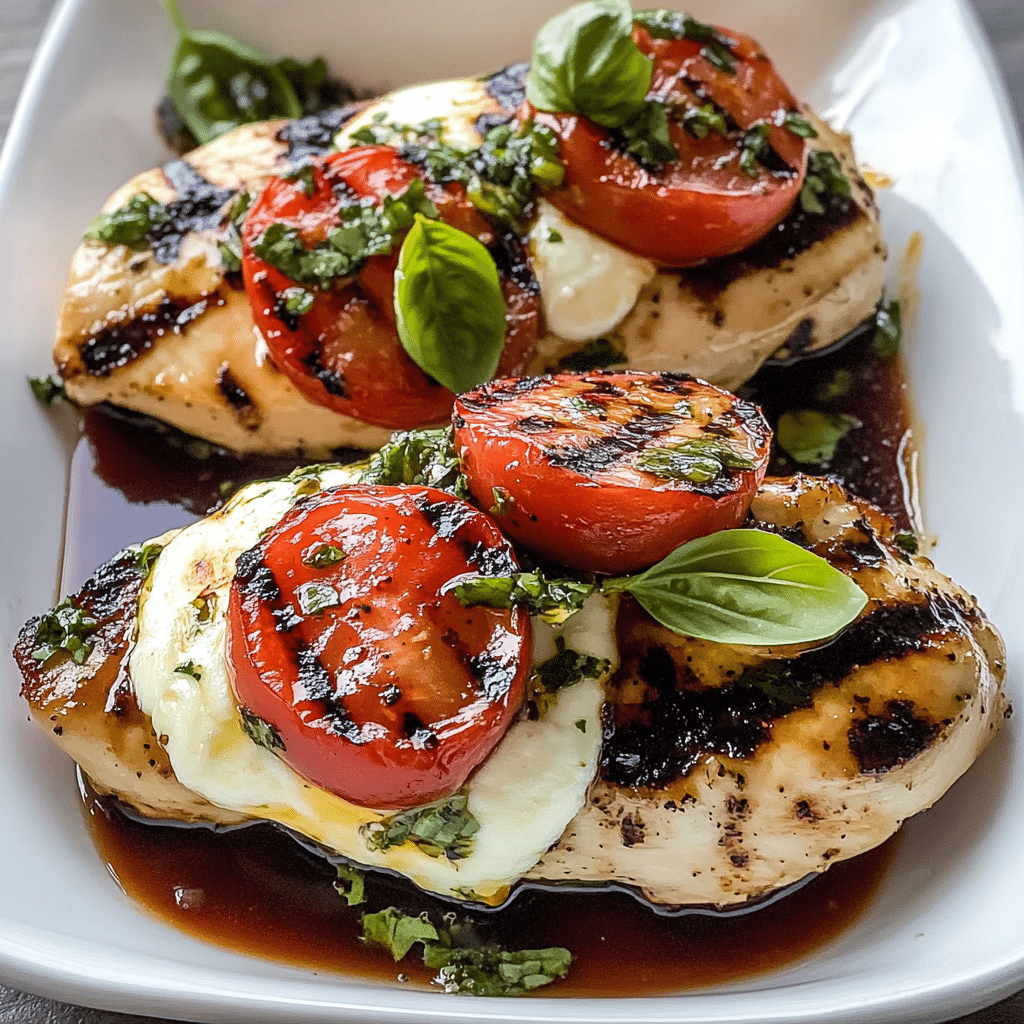 Grilled Caprese Chicken with Mozzarella
